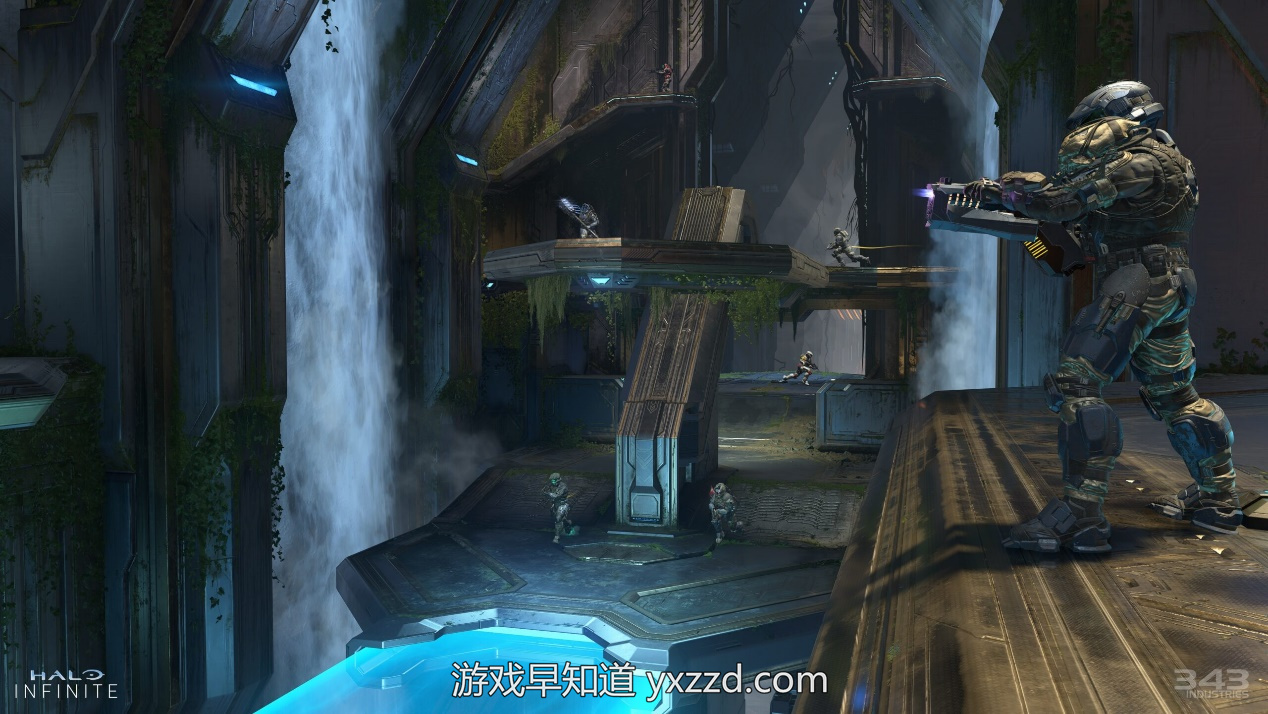 Screenshot of Warthog approaching dynamic laser on Breaker